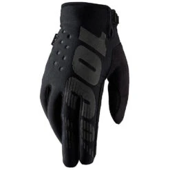 100 Percent Brisker Youth Glove - XL - Black - Grey - 2021