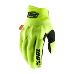 100 Percent Cognito Smart Shock Glove - M - Fluro Yellow - 2023
