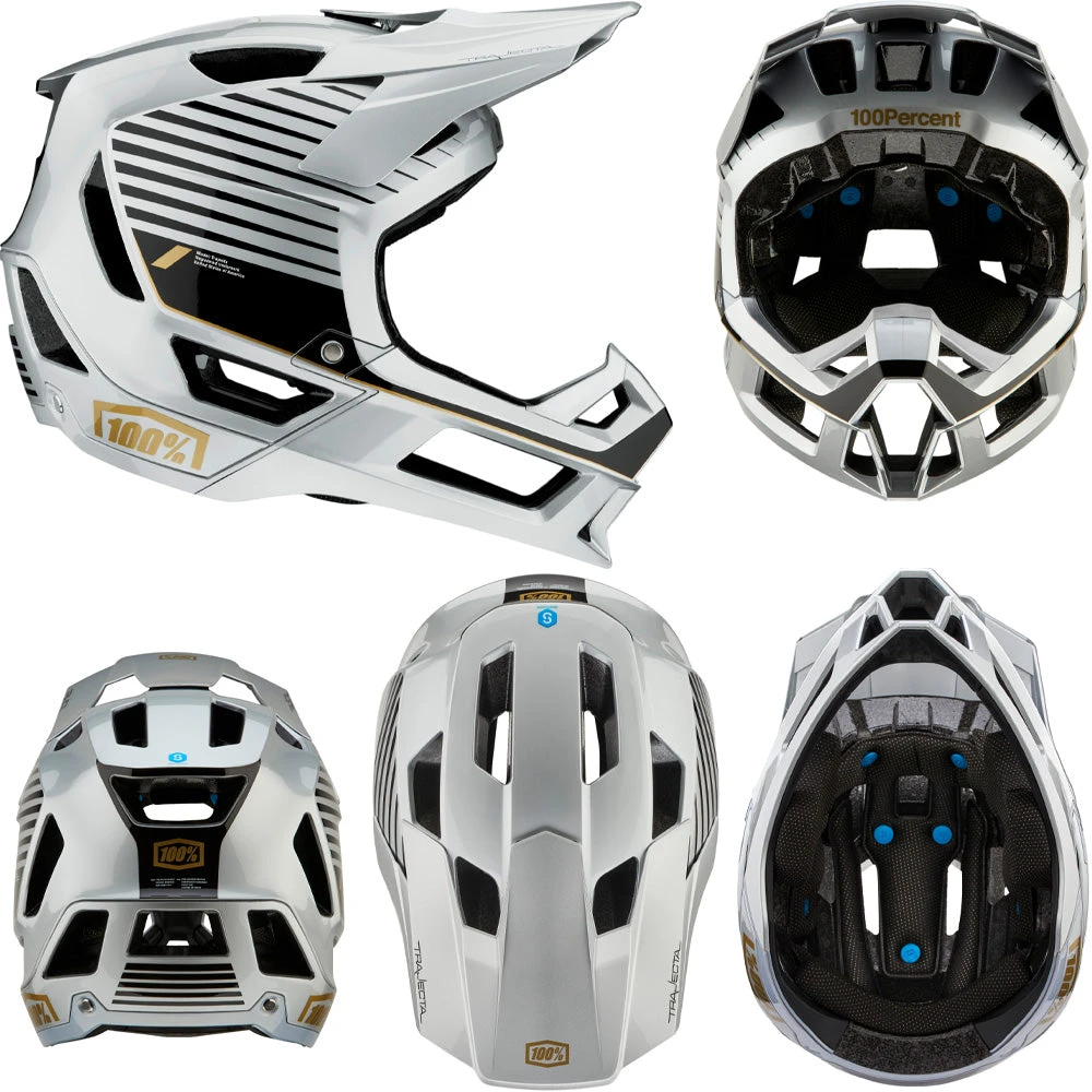 100 Percent Trajecta Full Face Helmet - S - Ranelagh Silver - 2023 3 100 Percent Trajecta Full Face Helmet - S - Ranelagh Silver - 2023