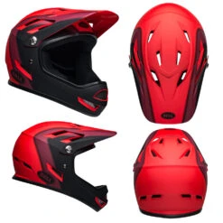 Bell Sanction Helmet - S - Matte Red - Black - AS-NZS 2063-2008 Standard - 2022