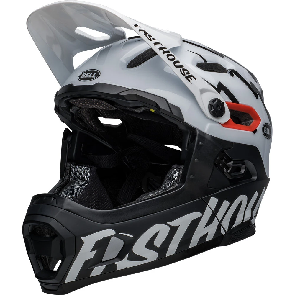 Bell Super DH Spherical MIPS Helmet - L - Fasthouse Matte - Gloss White - Black - AS-NZS 2063-2008 Standard - 2022