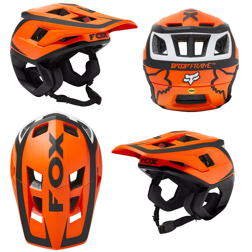 Fox Dropframe Pro MIPS Helmet - XL - Dvide Fluorescent Orange - AS-NZS 2063-2008 Standard - 2022 4 Fox Dropframe Pro MIPS Helmet - XL - Dvide Fluorescent Orange - AS-NZS 2063-2008 Standard - 2022 - Image 2