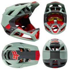Fox Proframe MIPS Helmet - M - Blocked Eucalyptus - AS-NZS 2063-2008 Standard - 2022