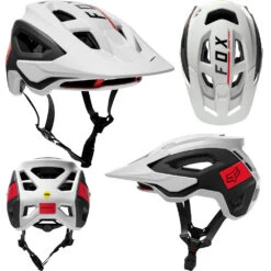 Fox Speedframe Pro MIPS Helmet - M - Blocked White - Black - 2022