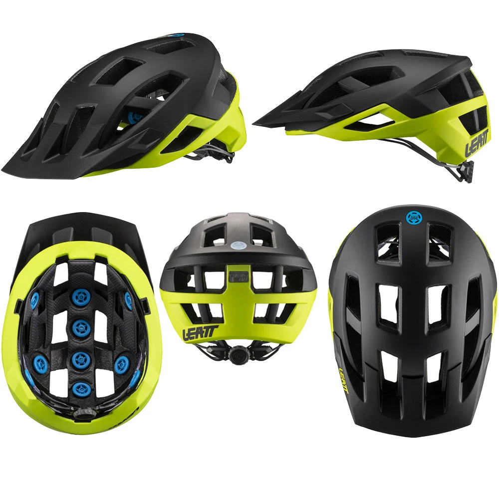 Leatt DBX 2.0 Trail Helmet - S - Granite - Lime 4 Leatt DBX 2.0 Trail Helmet - S - Granite - Lime - Image 2