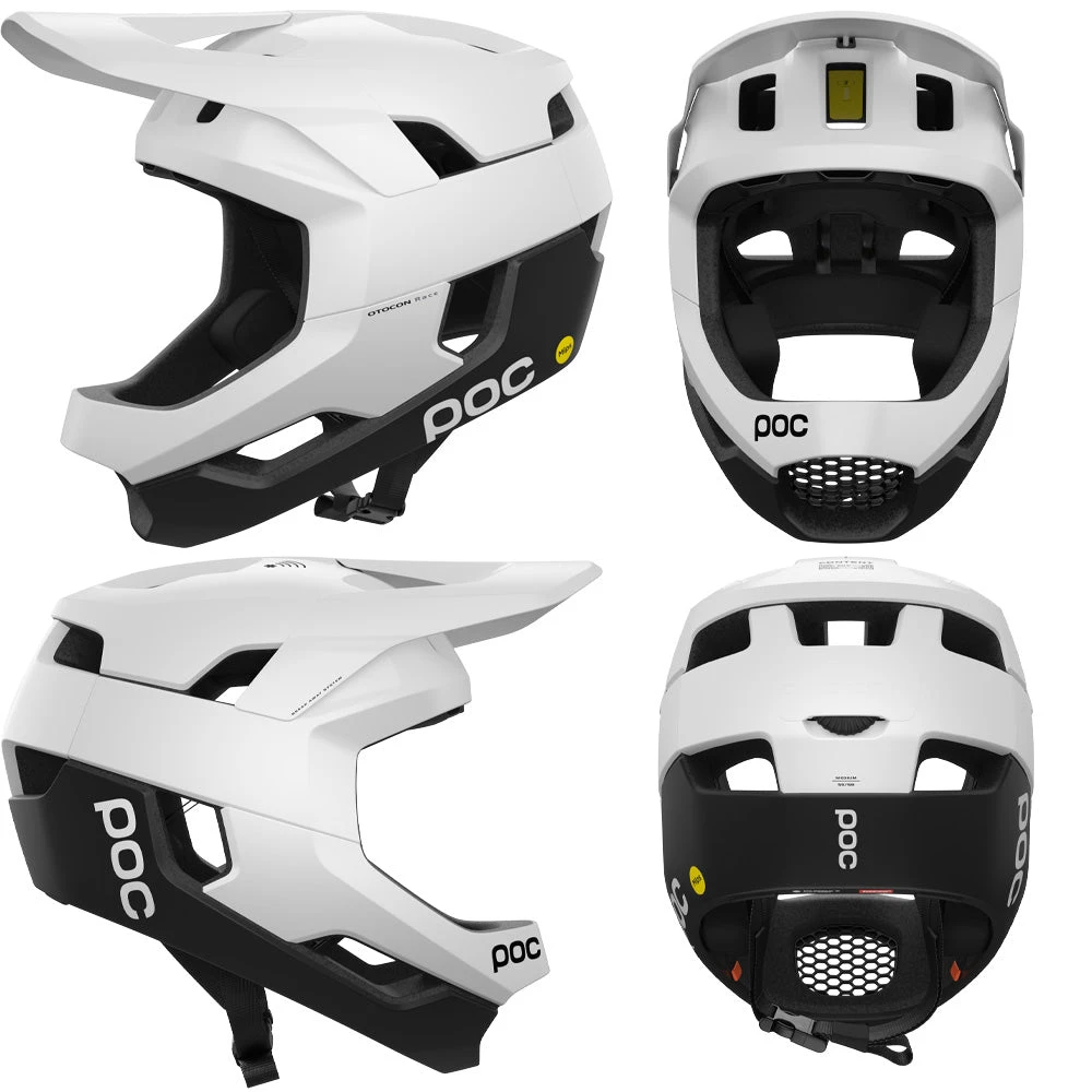 POC Otocon Race MIPS Helmet - M - Hydrogen White - Uranium Black Matte - 2022