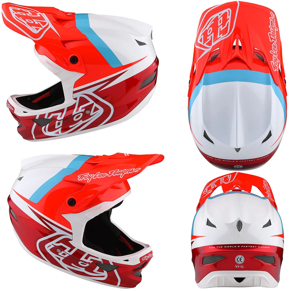 TLD D3 Fiberlite Helmet - M - Slant Red - 2022 4 TLD D3 Fiberlite Helmet - M - Slant Red - 2022 - Image 2