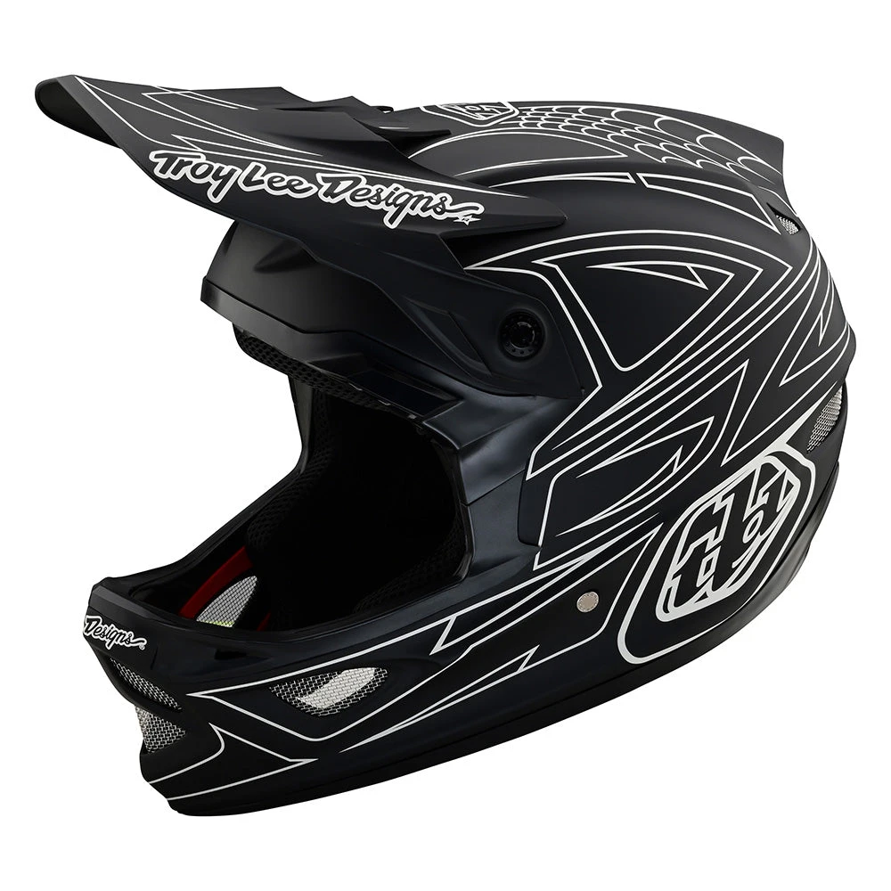 TLD D3 Fiberlite Helmet - S - Spiderstripe Black - 2022 3 TLD D3 Fiberlite Helmet - S - Spiderstripe Black - 2022