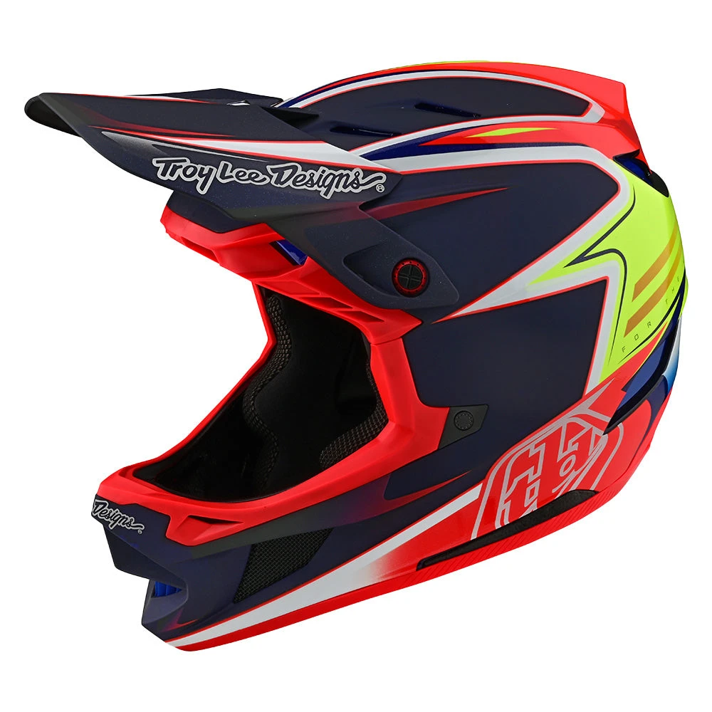 TLD D4 Carbon MIPS Helmet - XL-2XL - Lines Black - Red - 2022