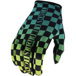 TLD Flowline Gloves - M - Checkers Green - Black - 2021